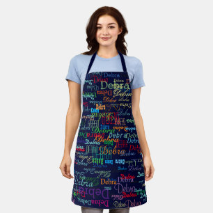 Colourful Name Pattern Apron
