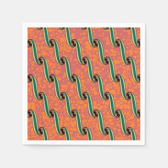 Colourful Napkin with African fabric pattern (Front)