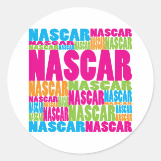 Colourful NASCAR Classic Round Sticker