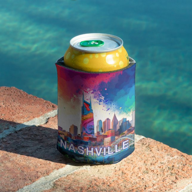 Colourful Nashville Abstract Art  Can Cooler (In Situ Pool)