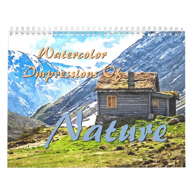 Colourful Nature Impressions Watercolor Paintings Calendar (Cover)