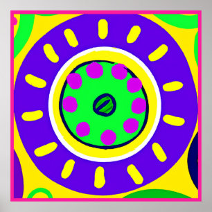Colourful Nature's Palette Pattern Poster