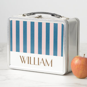 Colourful Nautical Blue Customized gifts template  Metal Lunch Box