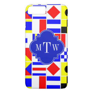 Colourful Nautical Signal Flags Royal 3I Monogram Case-Mate iPhone Case