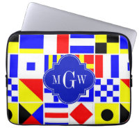 Colourful Nautical Signal Flags Royal 3I Monogram
