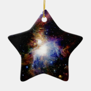 Colourful Nebula Ceramic Ornament