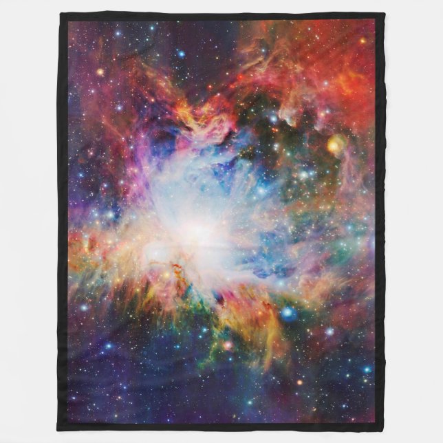 Colourful Nebula Fleece Blanket (Front)