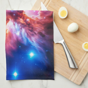 Colourful Nebula Galaxy Space Stars Cosmic Univers Kitchen Towel