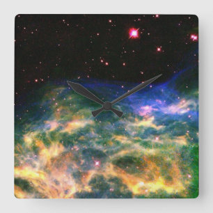 Colourful Nebula Wall Clock