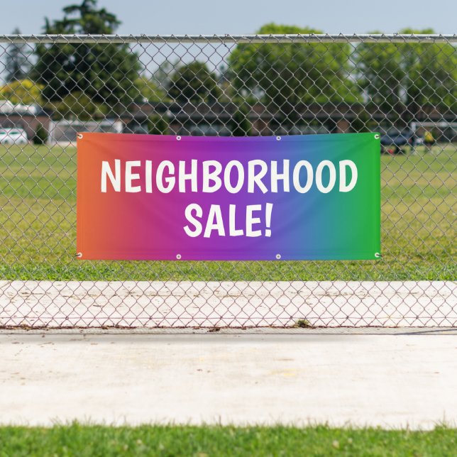 Colourful NEIGHBORHOOD SALE! Banner (Insitu)