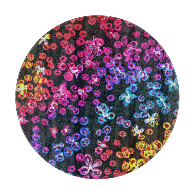 Colourful Neon Art Design, Buy Now Cutting Board (Front)