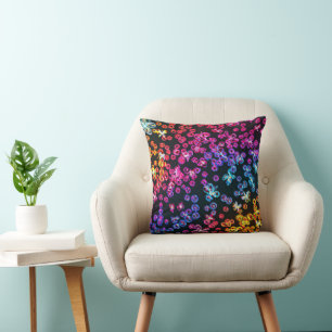 Colourful Neon Art Design, Buy Now Throw Pillow