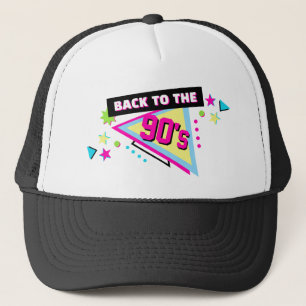 Colourful Neon Back To The 90's Retro Birthday Trucker Hat