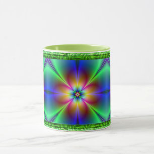 Colourful Neon Daisy  Mug