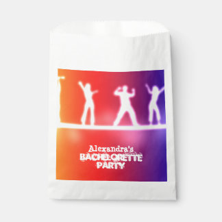 Colourful neon dancing bachelorette party favour bag