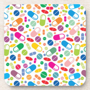 Colourful Neon Drug Pattern Coaster