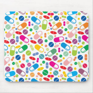 Colourful Neon Drug Pattern Mouse Pad