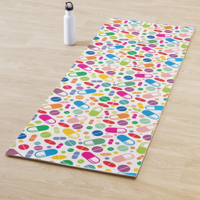 Colourful Neon Drug Pattern Yoga Mat (In Situ)