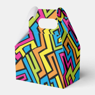 Colourful Neon Graffiti Street Art Pattern Favor Box