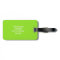 Colourful neon green monogram travel luggage tag