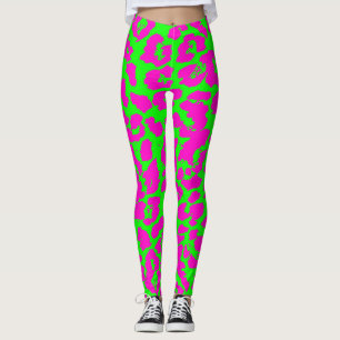 Colourful Neon Leopard Print Leggings