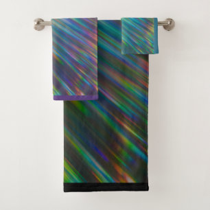 Colourful Neon Metallic Bath Towel Set
