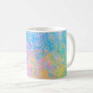 Colourful Neon Pastel Sky Alcohol Ink Abstract Coffee Mug
