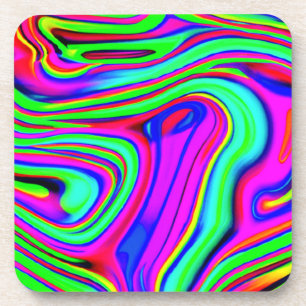 Colourful Neon Patterns. Buy Now Coaster
