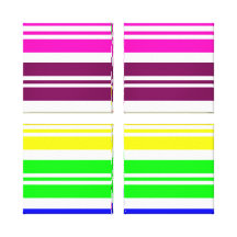 Colourful Neon Rainbow Stripes Vibrant Bold Patter Stretched Canvas Print