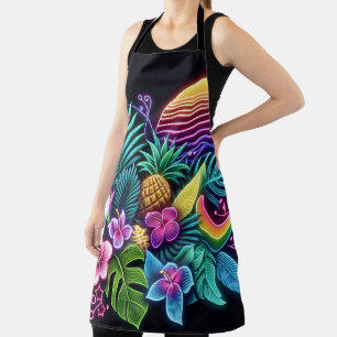 Colourful Neon tropical/Hawaiian Apron