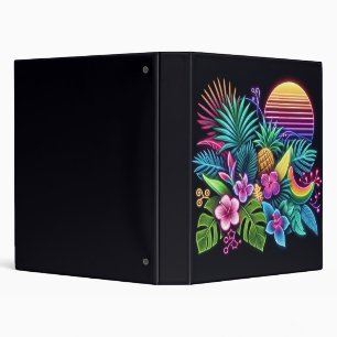 Colourful Neon tropical/Hawaiian Binder