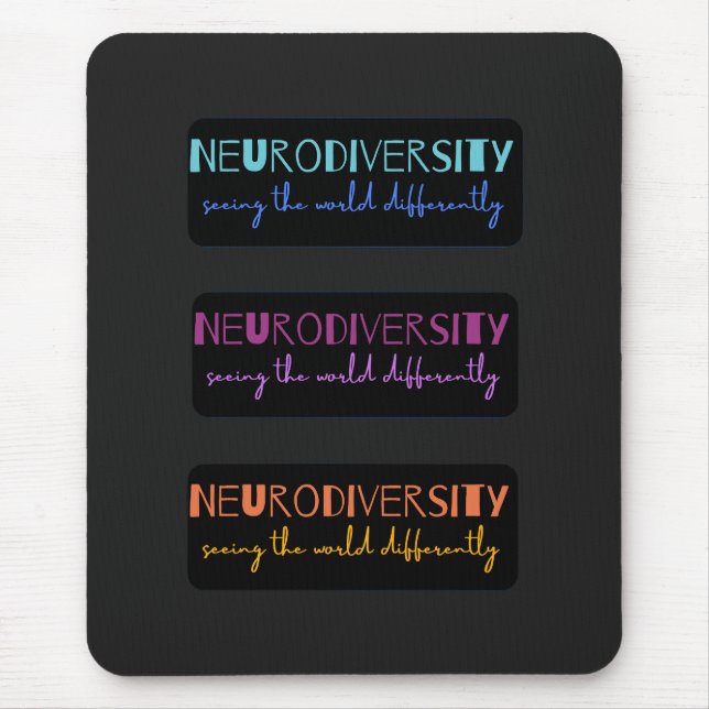 Colourful Neurodiversity  Mouse Pad (Front)