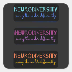 Colourful Neurodiversity Square Sticker