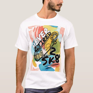 COLOURFUL NEVER 2 TIRED 2 SK8 T-Shirt