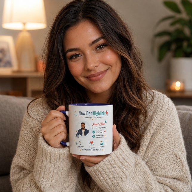 Colourful New Dad Highlight Appreciation Profile Mug (Colorful New Dad Highlight Appreciation Profile Mug
)