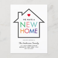 Colourful New Home Change of Address House Moving