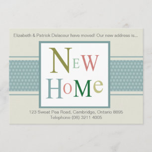 Colourful New Home Typography Moving Announcement