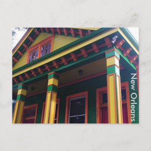 Colourful New Orleans House Postcard