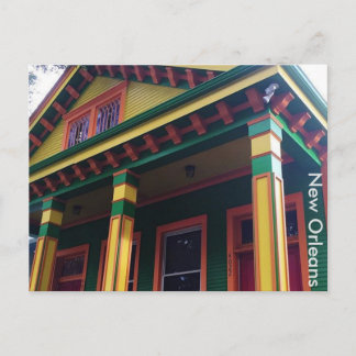 Colourful New Orleans House Postcard