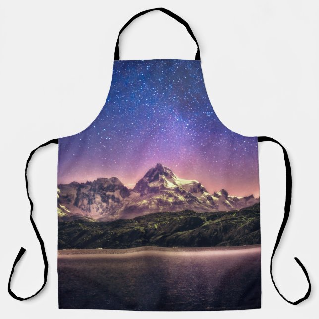 Colourful night sky landscape with starry starry s apron (Front)