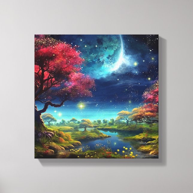 Colourful night universe  canvas print (Front)