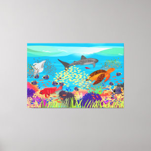 Colourful Ningaloo Reef Canvas Print
