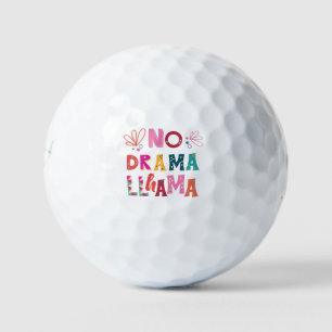 Colourful No Drama Llama Golf Balls
