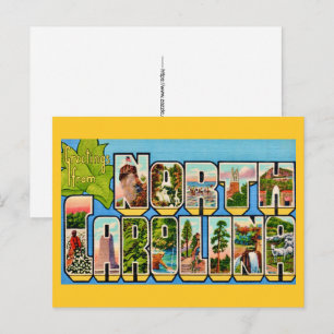 Colourful North Carolina Postcard