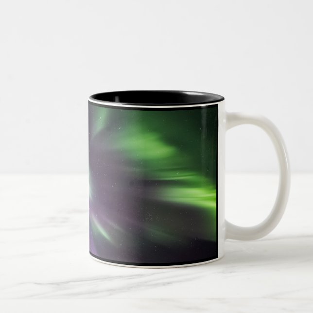 Colourful Northern Lights Two-Tone Coffee Mug (Right)