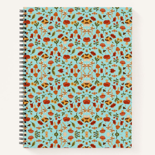 Colourful notebook with a detailed floral pattern (Front)
