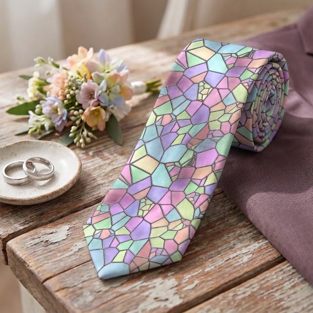 Colourful Nouveau Deco Stained Glass Pattern Tie (Creator Uploaded)
