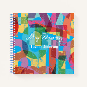 Colourful numbers Diary with Name  Notebook