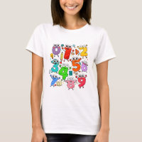 Colourful Numbers Maths T Shirt for Kids and Schoo