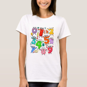 Colourful Numbers Maths T Shirt for Kids and Schoo